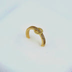 Bague Nœud Doré Zircon