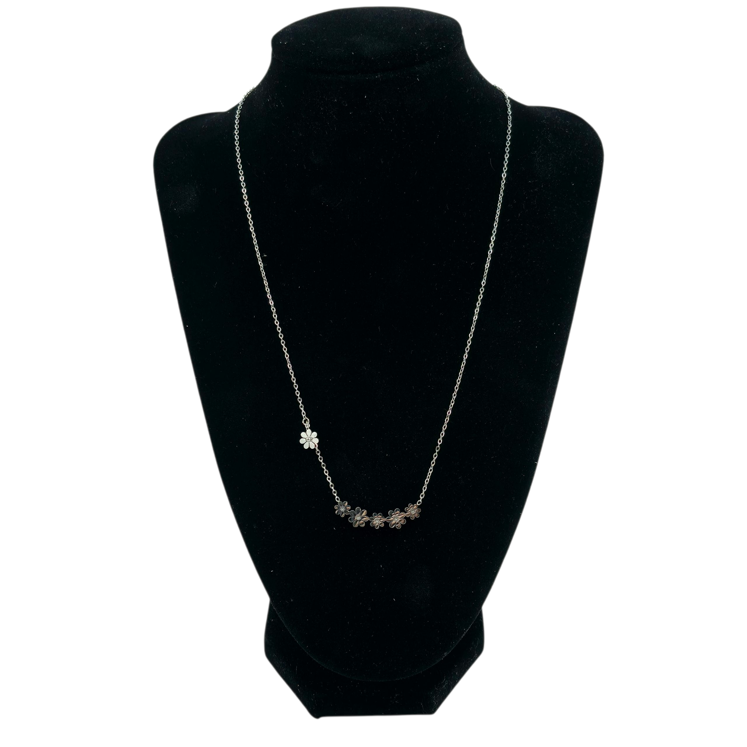 Collier Marguerites Argentées