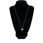 Collier Libellule Dorée & Zircons