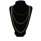 Collier 3 Rangs chaîne - Doré