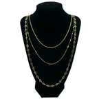 Collier 3 chaînes dorées style romantique