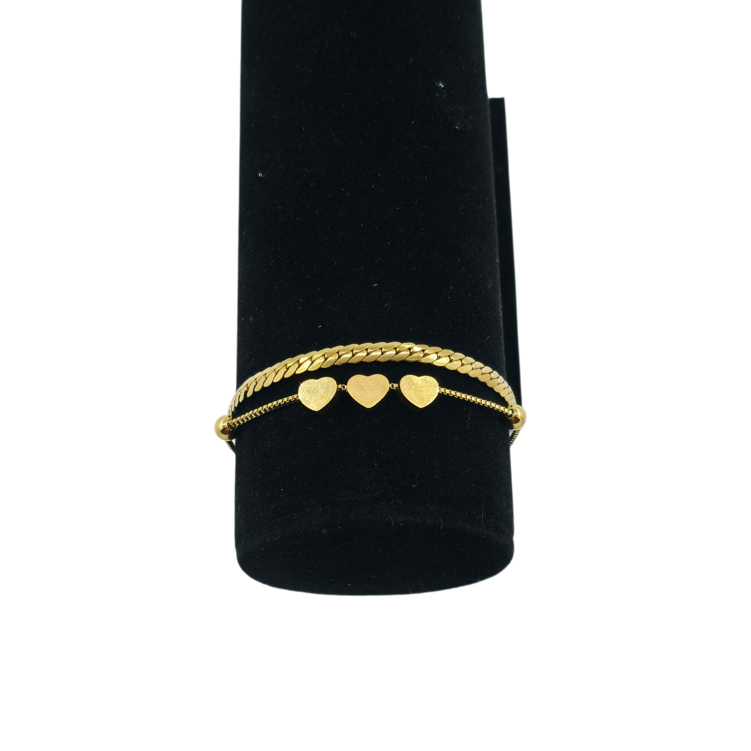 Bracelet Doré à Cœurs