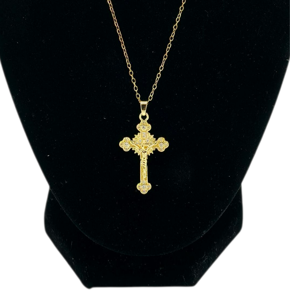 Collier Croix Doré Classique