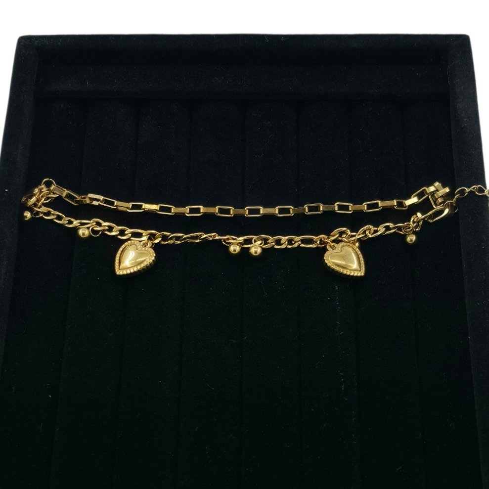Bracelet Cœurs Inoxydables