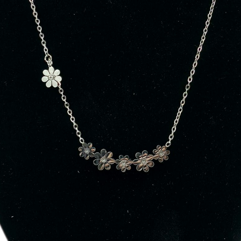 Collier Marguerites Argentées
