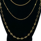 Collier 3 chaînes dorées style romantique
