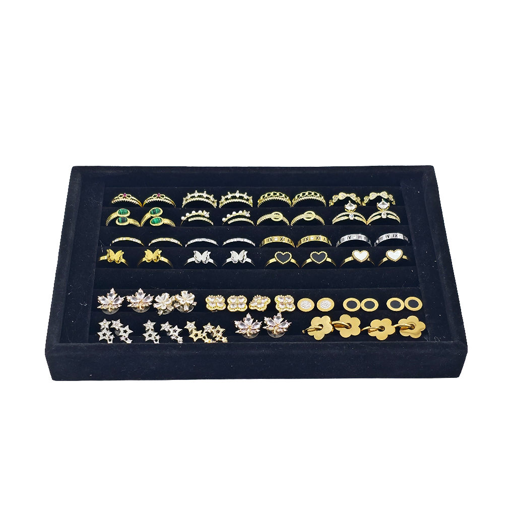 Plateau de Rangement Bijoux Noir