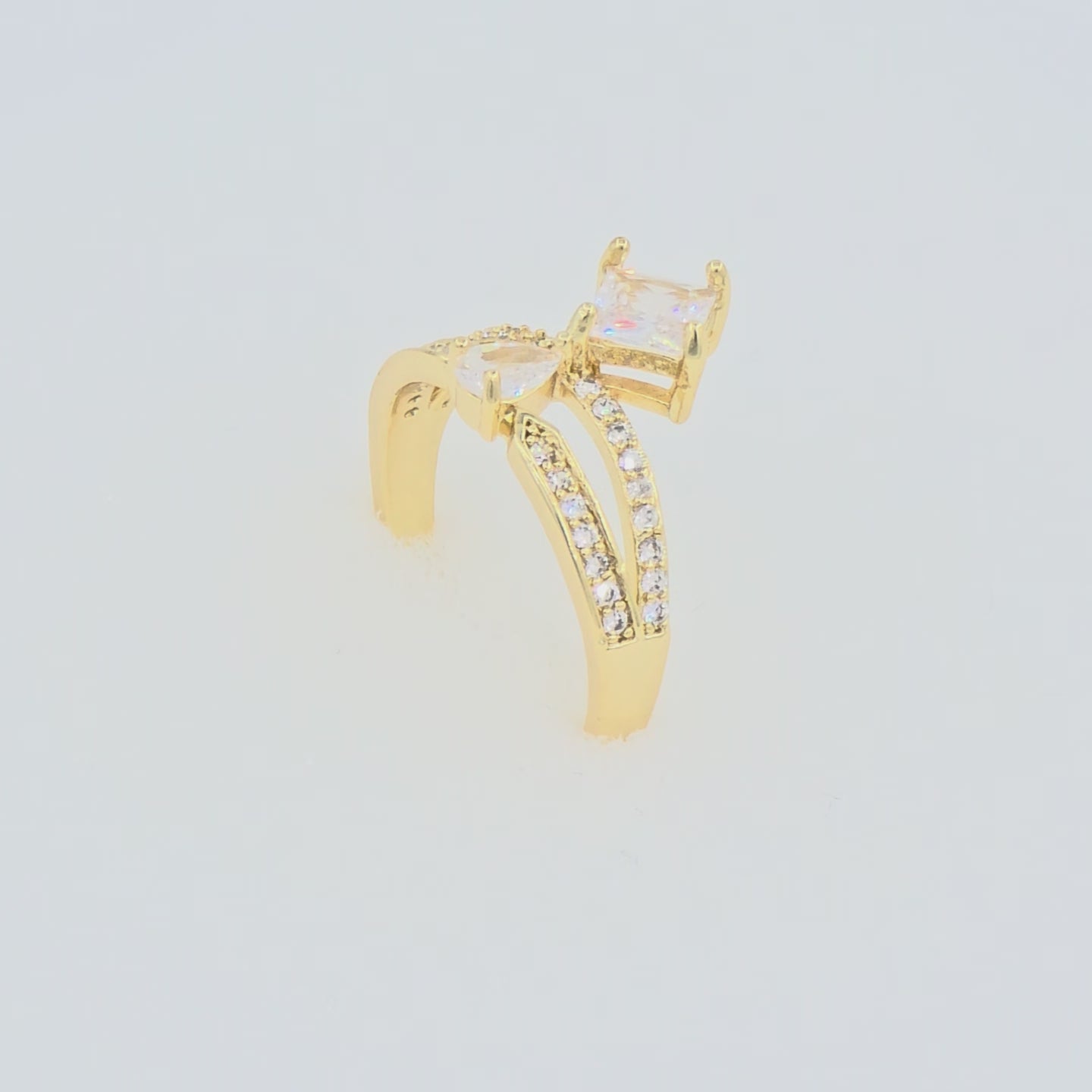 Bague Couronne Dorée