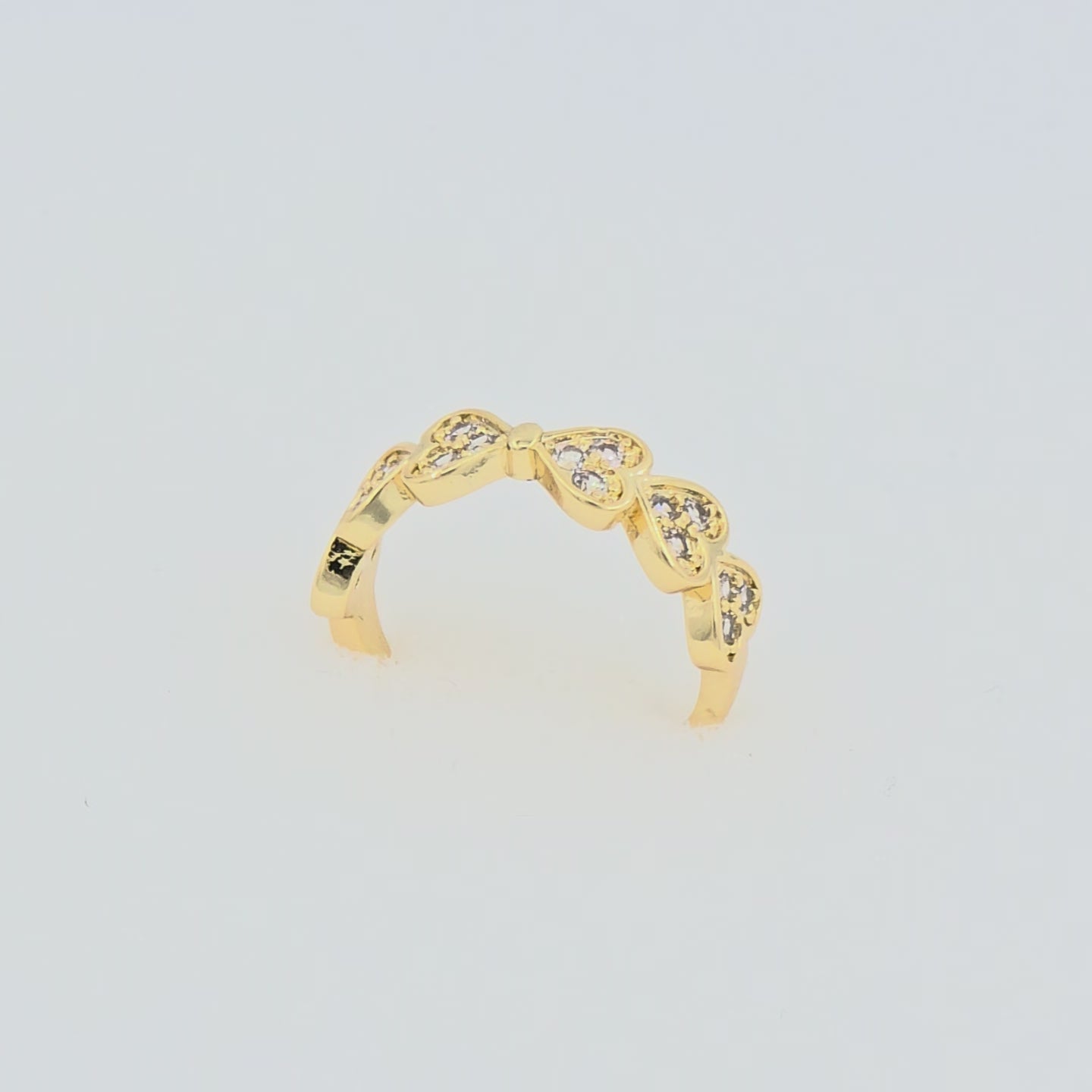 Bague Zira - Cœurs dorés